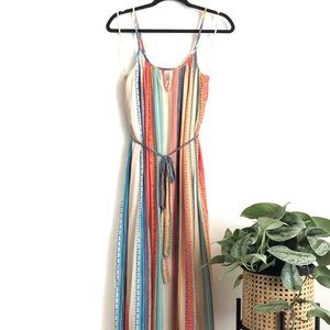 FOREVER 21 Striped Tribal Maxi Dress